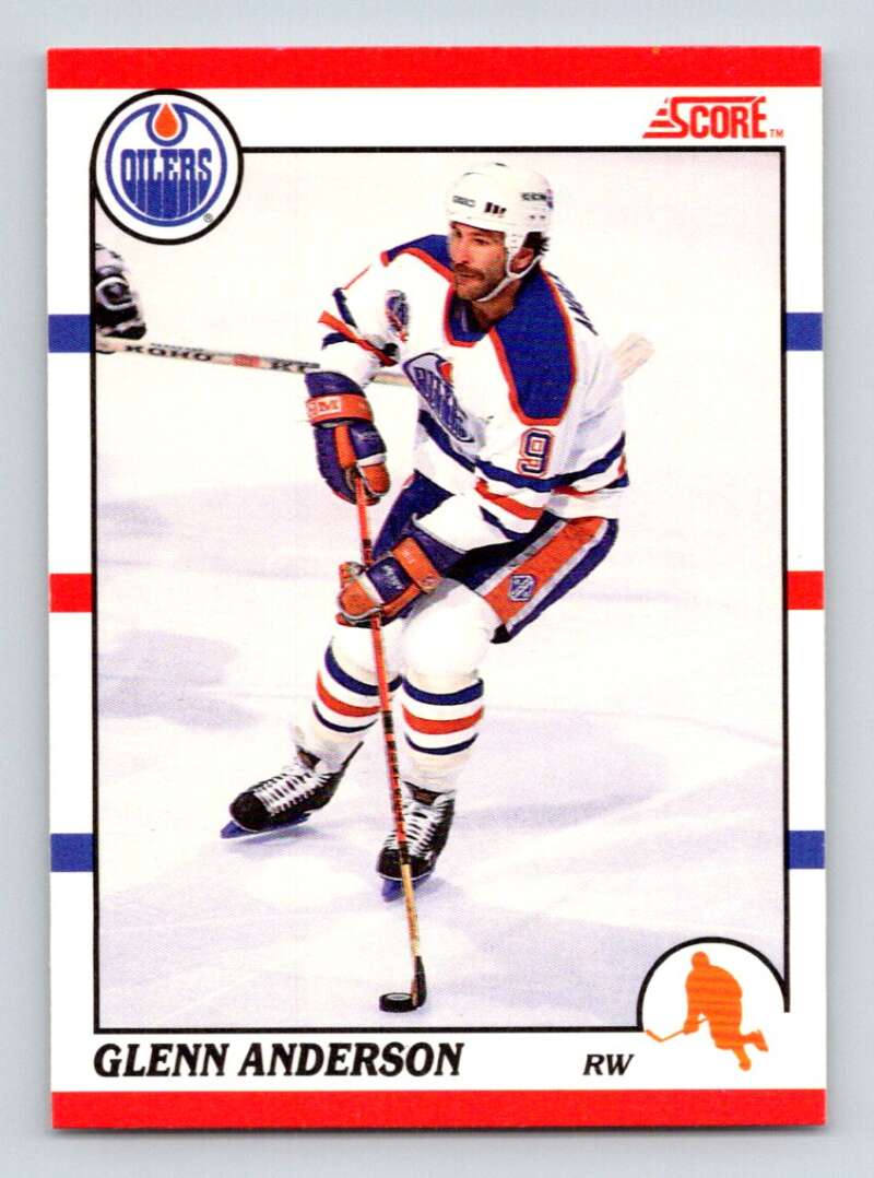 1990-91 Score Canadian Hockey #114 Glenn Anderson Edmonton Oilers Image 1