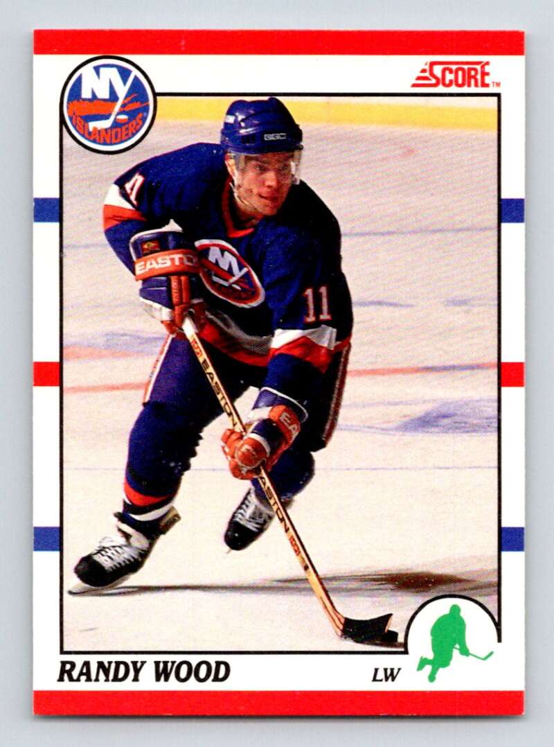 1990-91 Score Canadian Hockey #119 Randy Wood New York Islanders Image 1
