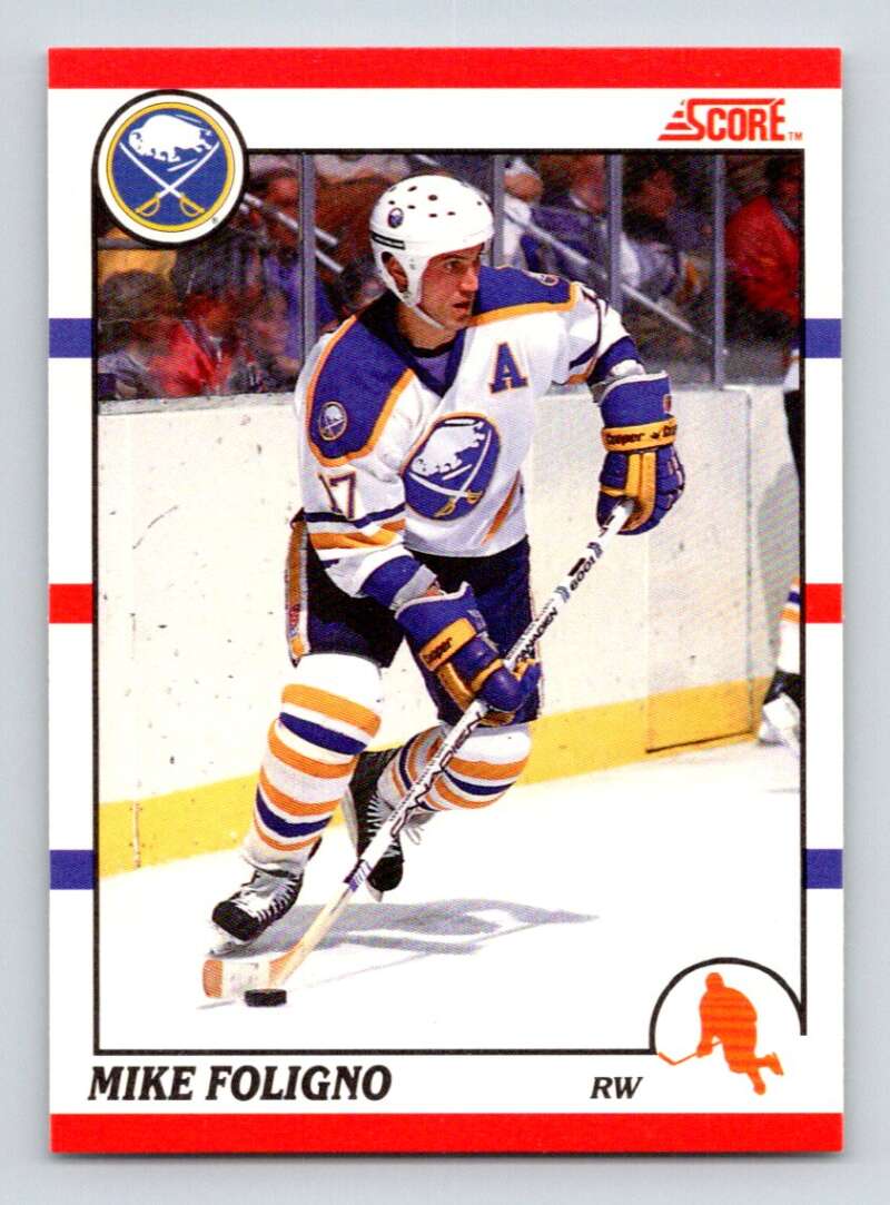 1990-91 Score Canadian Hockey #133 Mike Foligno Buffalo Sabres Image 1