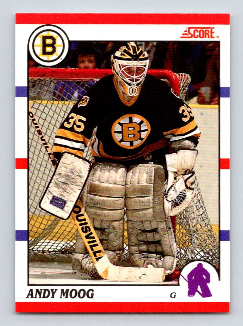1990-91 Score Canadian Hockey #140 Andy Moog Boston Bruins Image 1