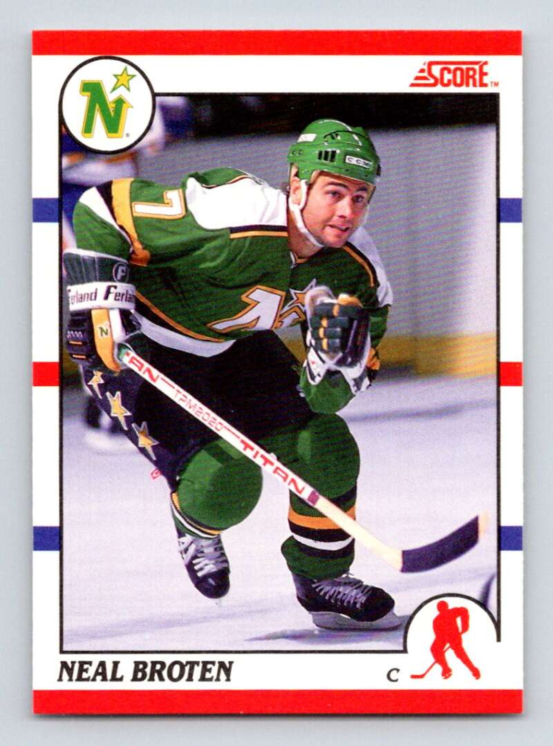 1990-91 Score Canadian Hockey #144 Neal Broten Minnesota North Stars Image 1