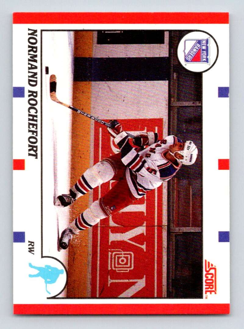 1990-91 Score Canadian Hockey #149 Normand Rochefort UER New York Rangers Image 1