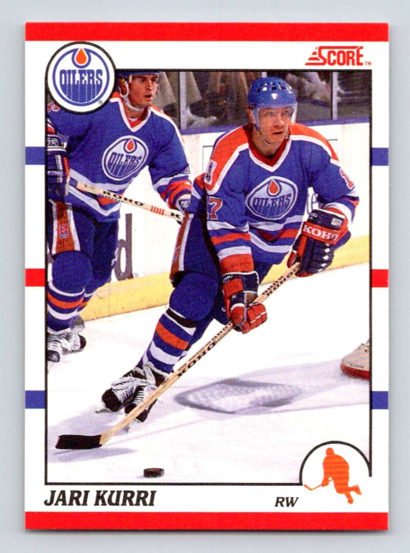 1990-91 Score Canadian Hockey #158 Jari Kurri Edmonton Oilers Image 1
