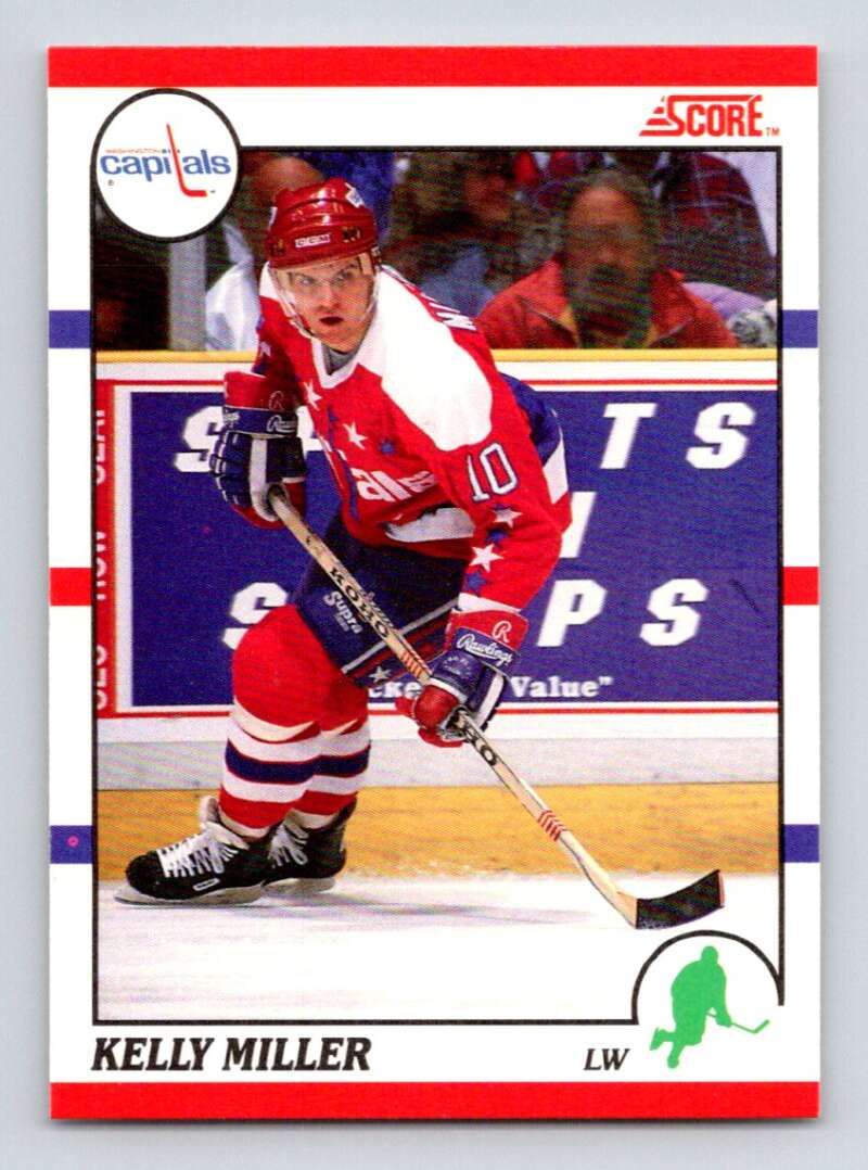 1990-91 Score Canadian Hockey #168 Kelly Miller Washington Capitals Image 1