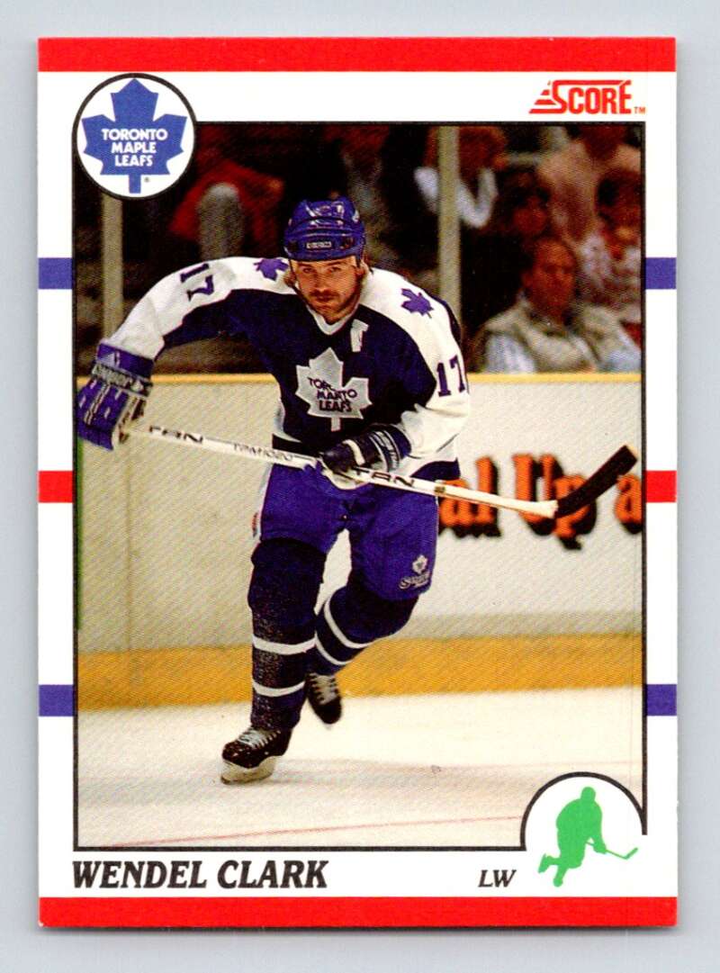 1990-91 Score Canadian Hockey #171 Wendel Clark Toronto Maple Leafs Image 1