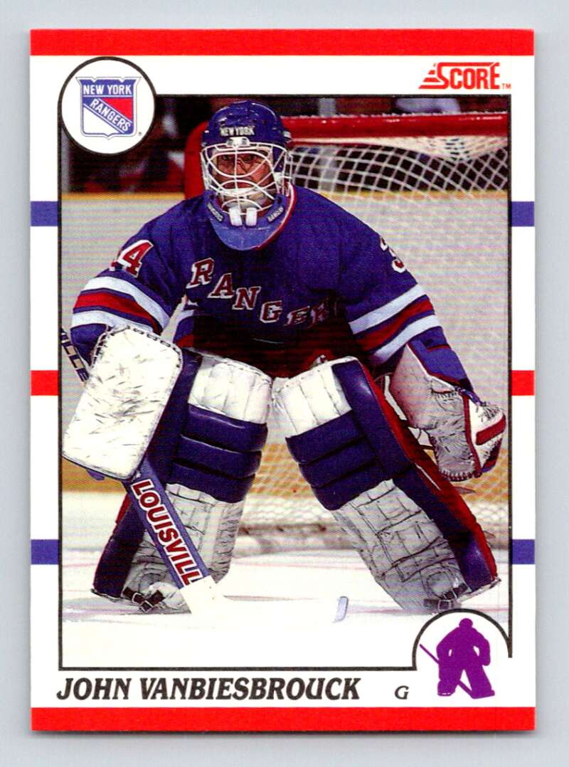 1990-91 Score Canadian Hockey #175 John Vanbiesbrouck New York Rangers Image 1