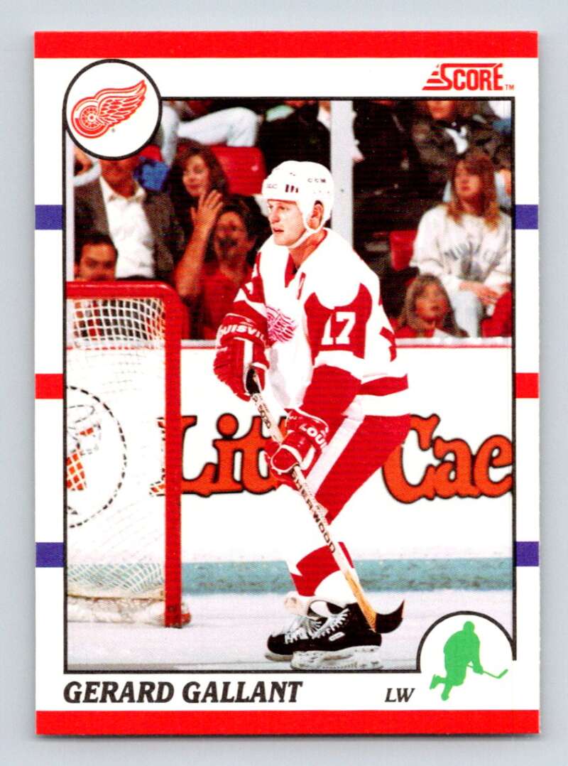 1990-91 Score Canadian Hockey #180 Gerard Gallant Detroit Red Wings Image 1