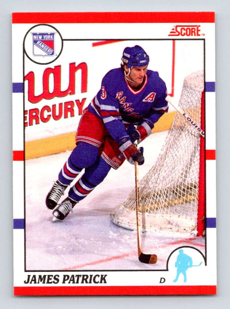 1990-91 Score Canadian Hockey #194 James Patrick New York Rangers Image 1