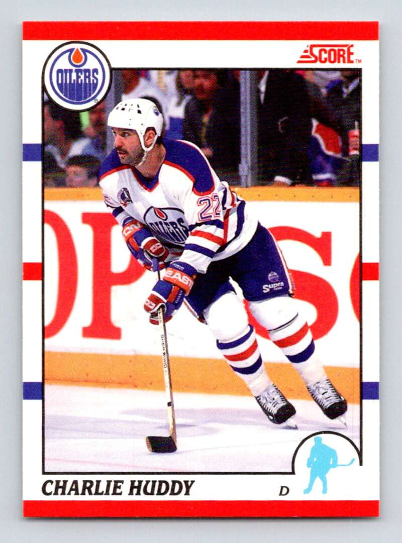 1990-91 Score Canadian Hockey #199 Charlie Huddy Edmonton Oilers Image 1