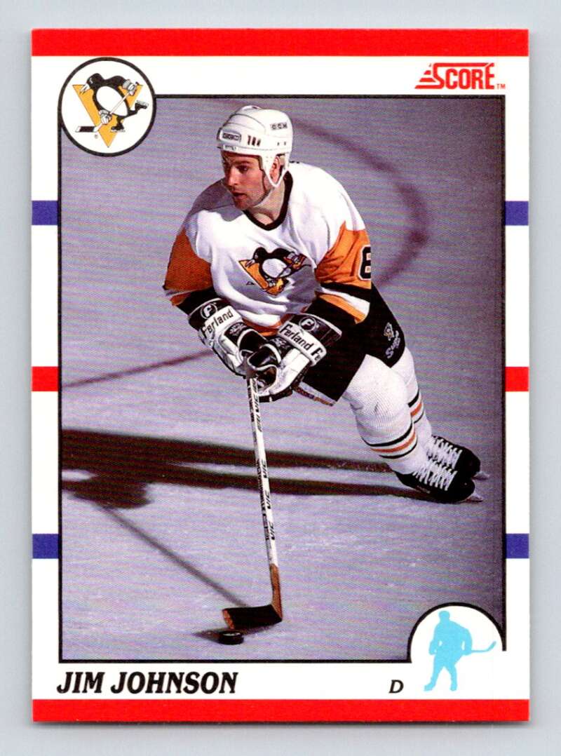 1990-91 Score Canadian Hockey #202 Jim Johnson UER Pittsburgh Penguins Image 1