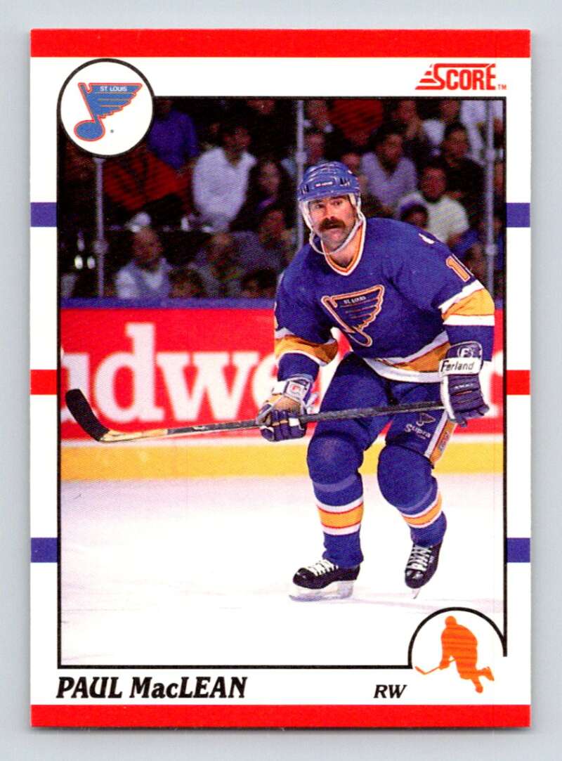 1990-91 Score Canadian Hockey #203 Paul MacLean St. Louis Blues Image 1