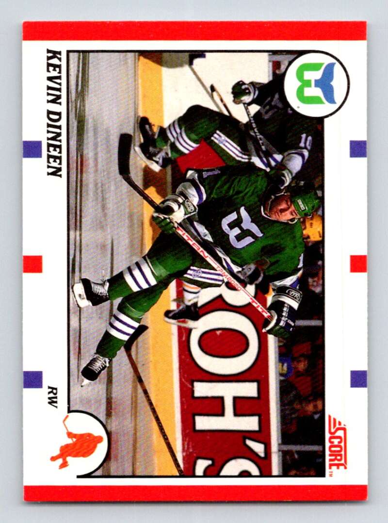 1990-91 Score Canadian Hockey #212 Kevin Dineen Hartford Whalers Image 1