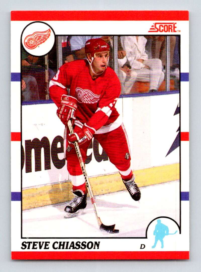 1990-91 Score Canadian Hockey #214 Steve Chiasson Detroit Red Wings Image 1