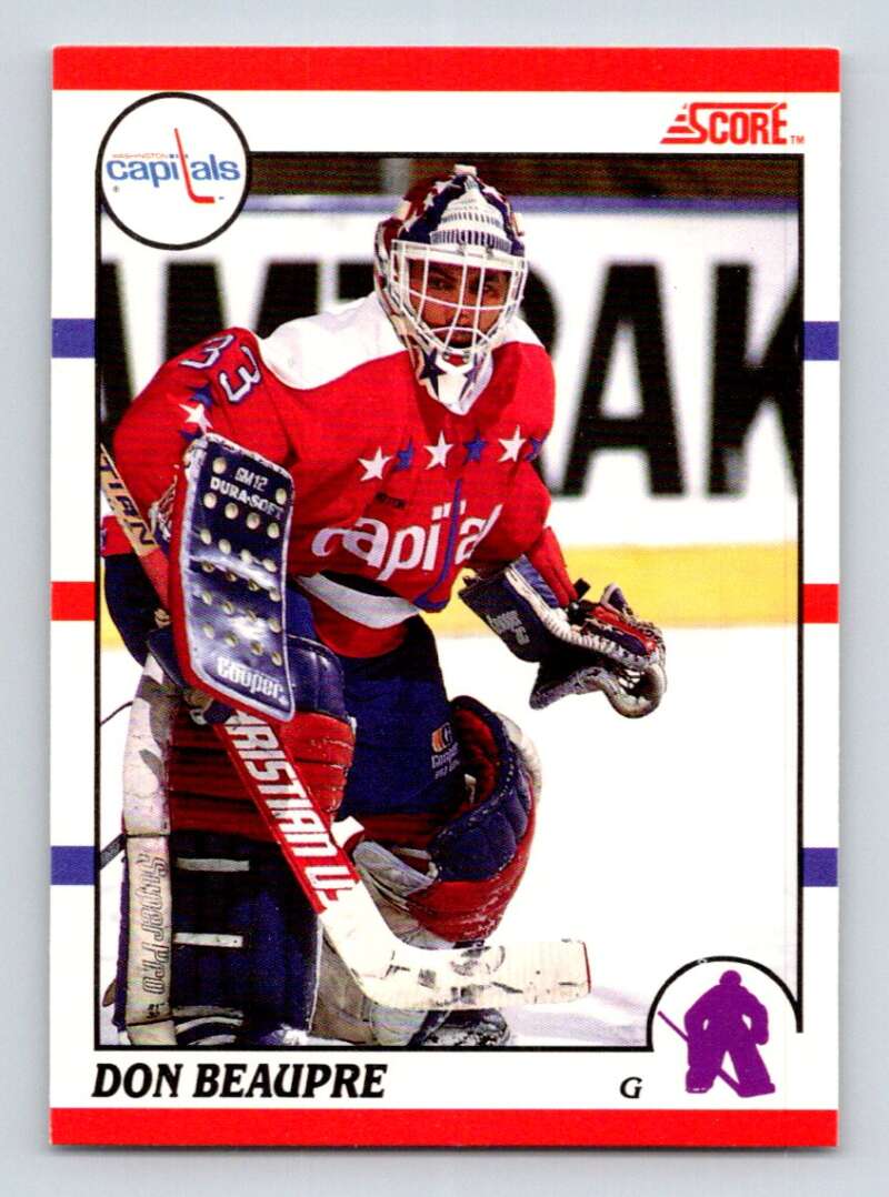 1990-91 Score Canadian Hockey #215 Don Beaupre Washington Capitals Image 1