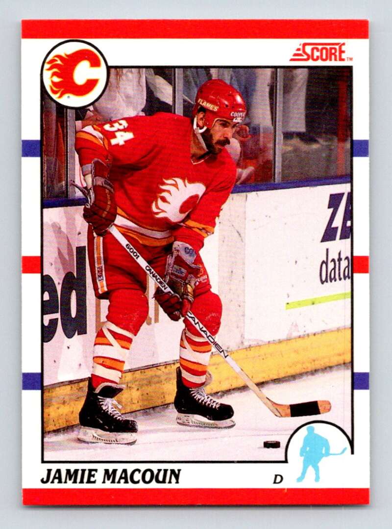 1990-91 Score Canadian Hockey #216 Jamie Macoun Calgary Flames Image 1