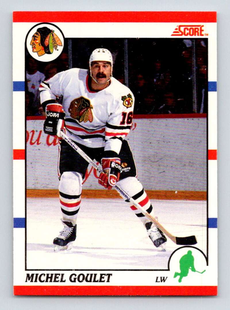 1990-91 Score Canadian Hockey #221 Michel Goulet Chicago Blackhawks Image 1