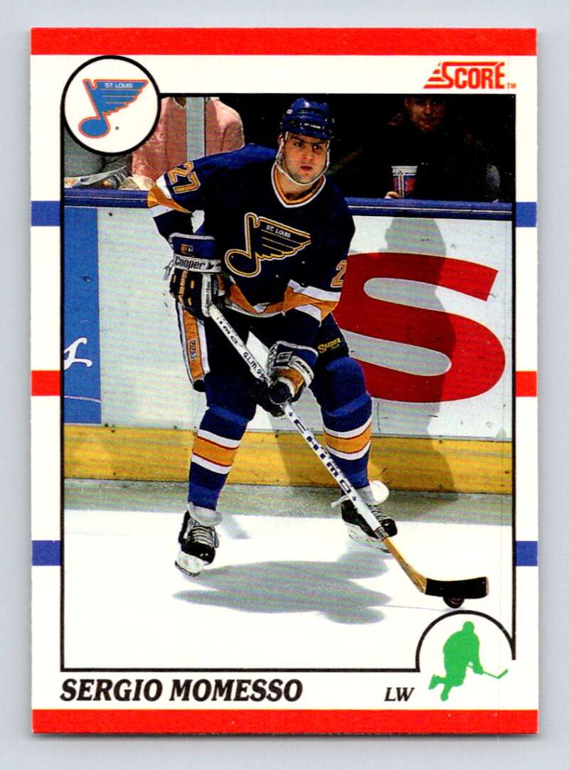 1990-91 Score Canadian Hockey #224 Sergio Momesso RC Rookie St. Louis Blues Image 1