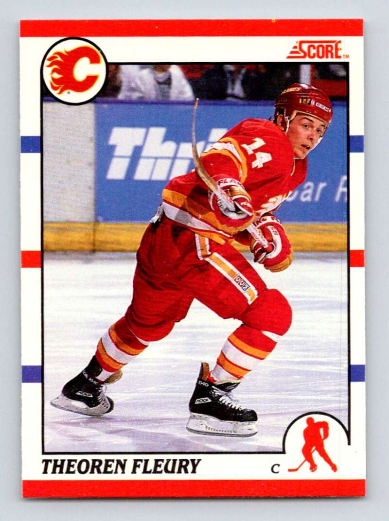 1990-91 Score Canadian Hockey #226 Theo Fleury Calgary Flames Image 1