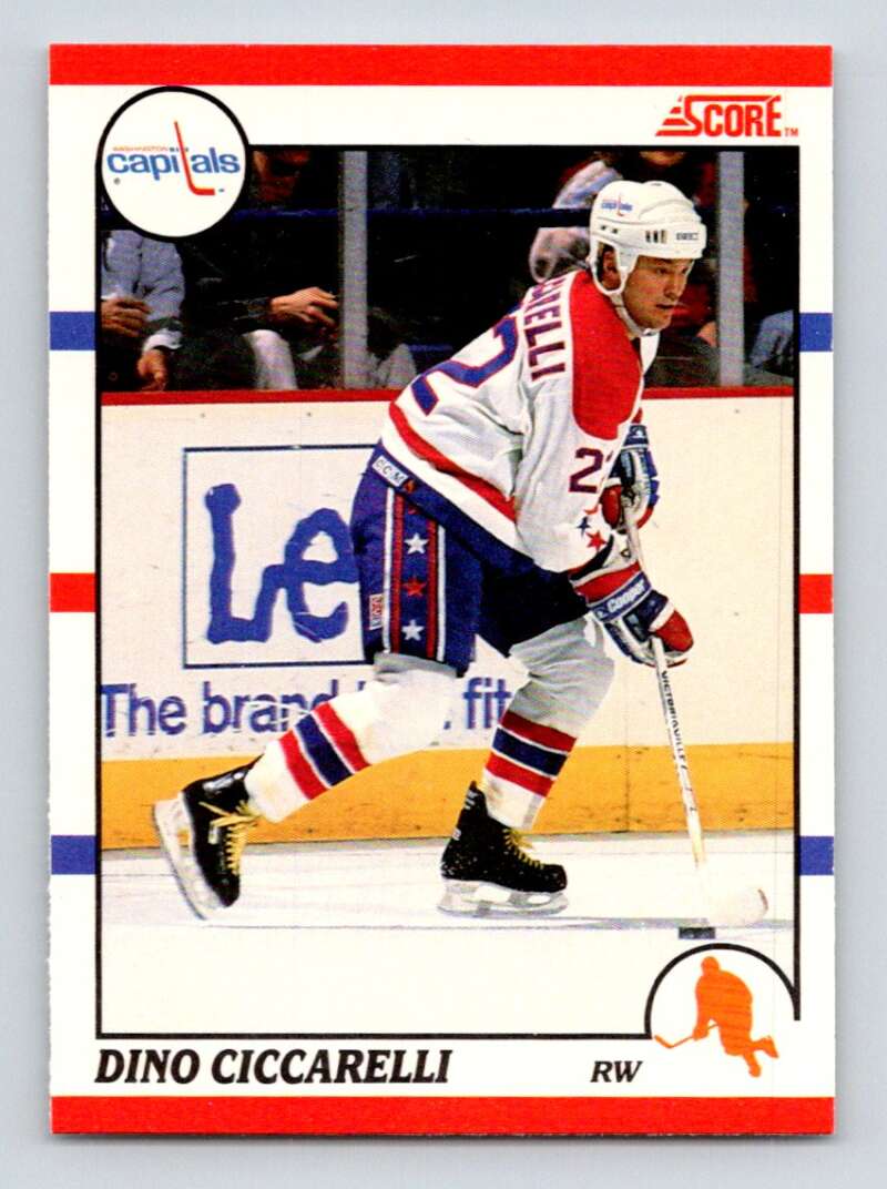 1990-91 Score Canadian Hockey #230 Dino Ciccarelli Washington Capitals Image 1