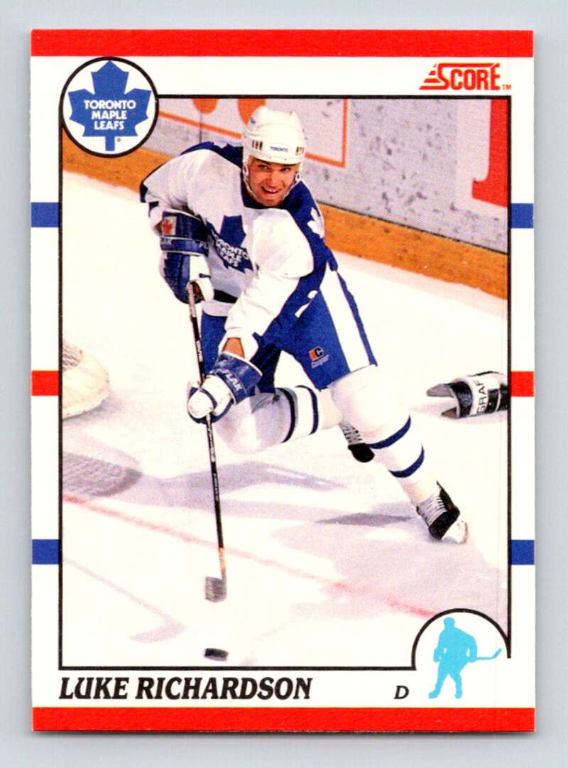 1990-91 Score Canadian Hockey #236 Luke Richardson Toronto Maple Leafs Image 1