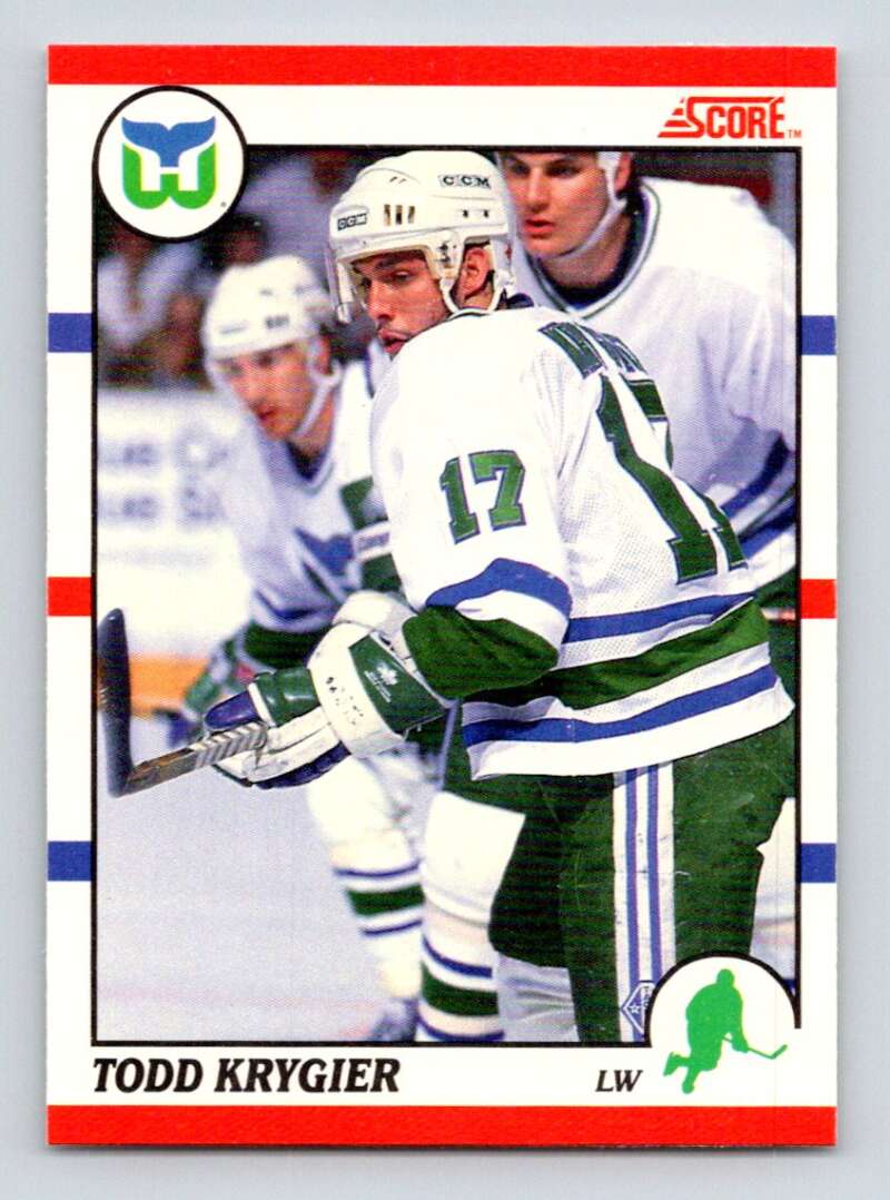 1990-91 Score Canadian Hockey #237 Todd Krygier Hartford Whalers Image 1