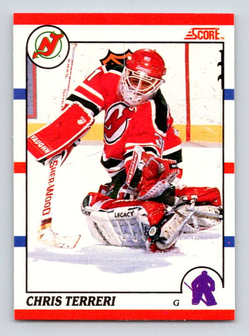 1990-91 Score Canadian Hockey #239 Chris Terreri RC Rookie New Jersey Devils Image 1