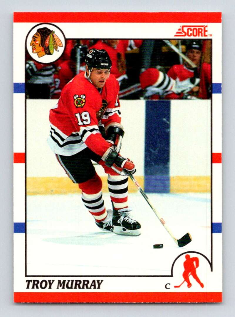 1990-91 Score Canadian Hockey #243 Troy Murray Chicago Blackhawks Image 1