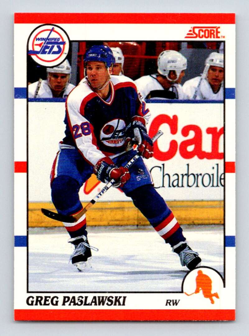 1990-91 Score Canadian Hockey #249 Greg Paslawski Winnipeg Jets Image 1