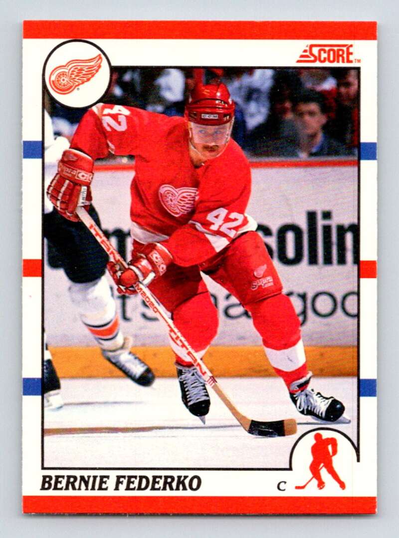 1990-91 Score Canadian Hockey #252 Bernie Federko Detroit Red Wings Image 1