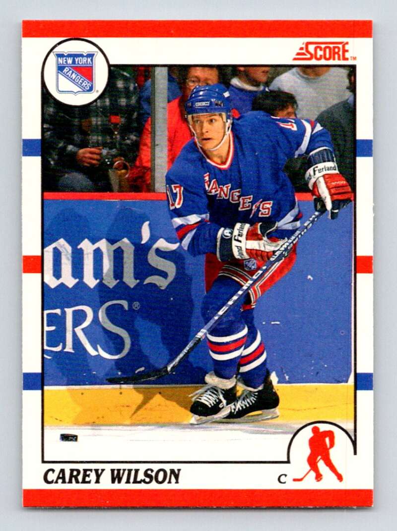 1990-91 Score Canadian Hockey #254 Carey Wilson Image 1