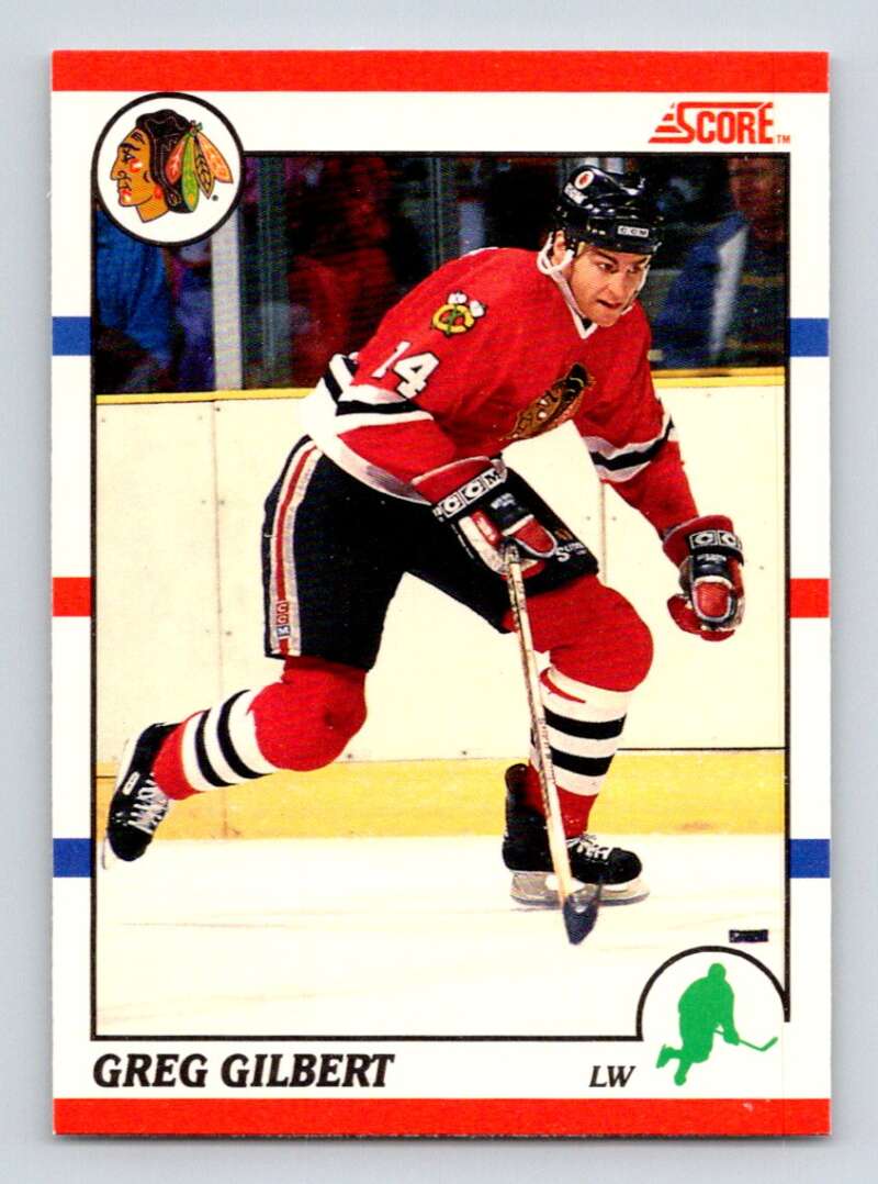 1990-91 Score Canadian Hockey #264 Greg Gilbert Chicago Blackhawks Image 1