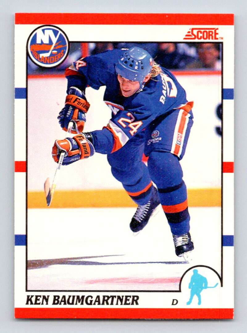 1990-91 Score Canadian Hockey #265 Ken Baumgartner New York Islanders Image 1