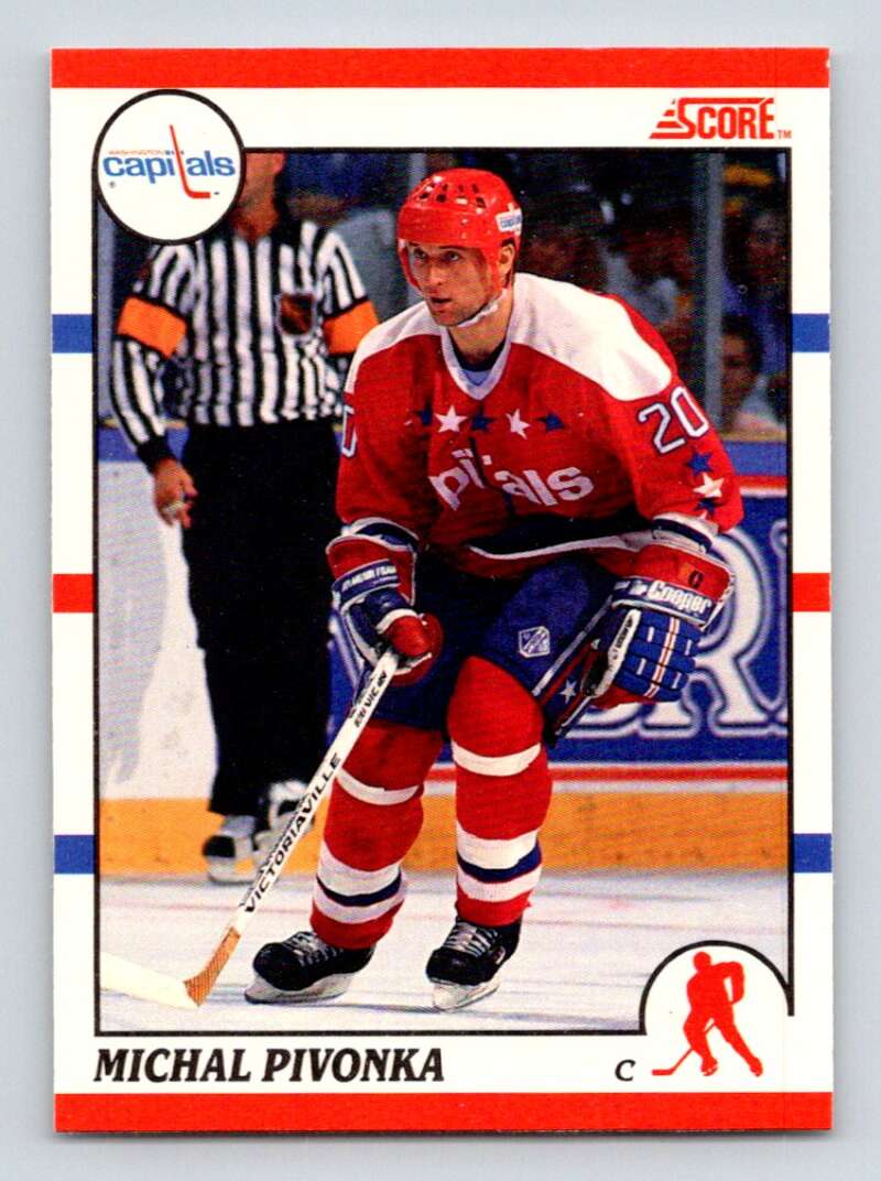1990-91 Score Canadian Hockey #268 Michal Pivonka RC Rookie Washington Capitals Image 1