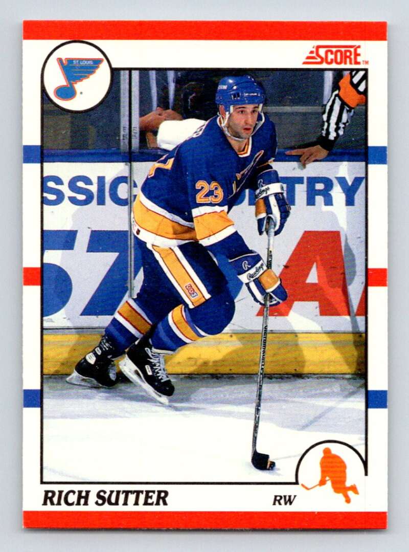 1990-91 Score Canadian Hockey #281 Rich Sutter St. Louis Blues Image 1