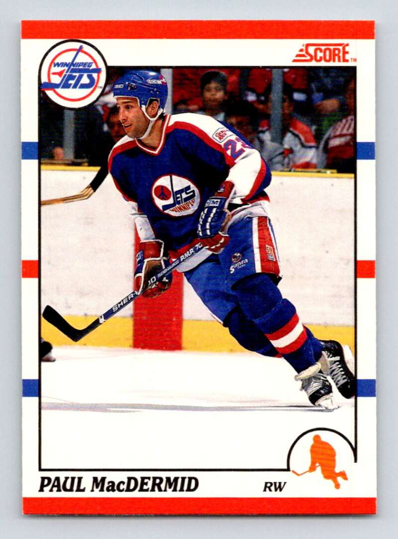 1990-91 Score Canadian Hockey #296 Paul MacDermid Winnipeg Jets Image 1