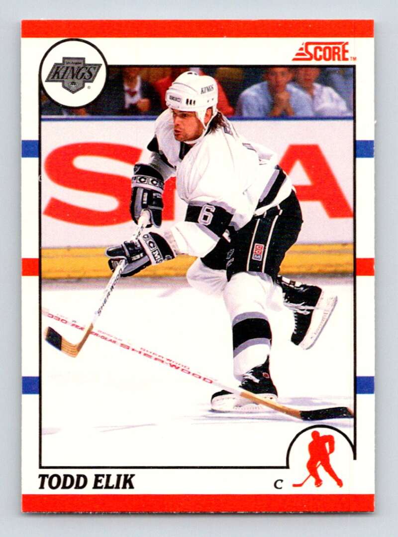 1990-91 Score Canadian Hockey #297 Todd Elik RC Rookie Los Angeles Kings Image 1