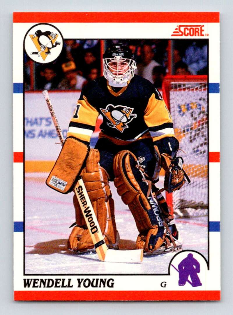 1990-91 Score Canadian Hockey #298 Wendell Young Pittsburgh Penguins Image 1