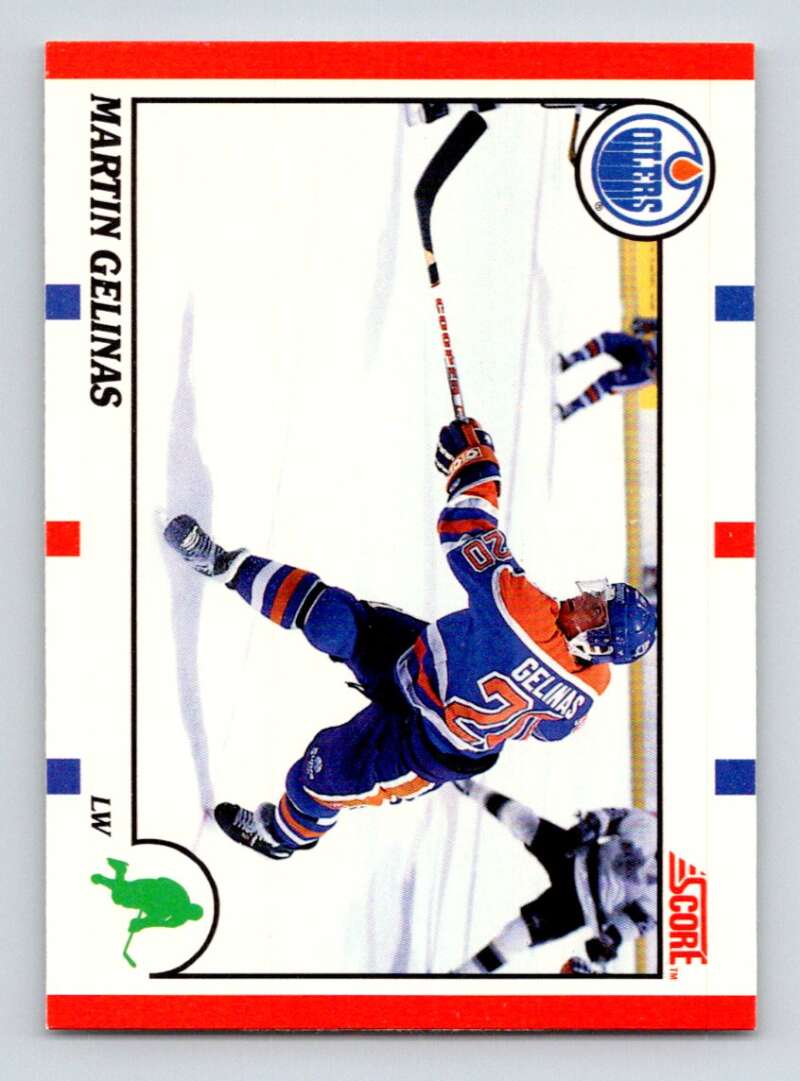 1990-91 Score Canadian Hockey #301 Martin Gelinas RC Rookie Edmonton Oilers Image 1