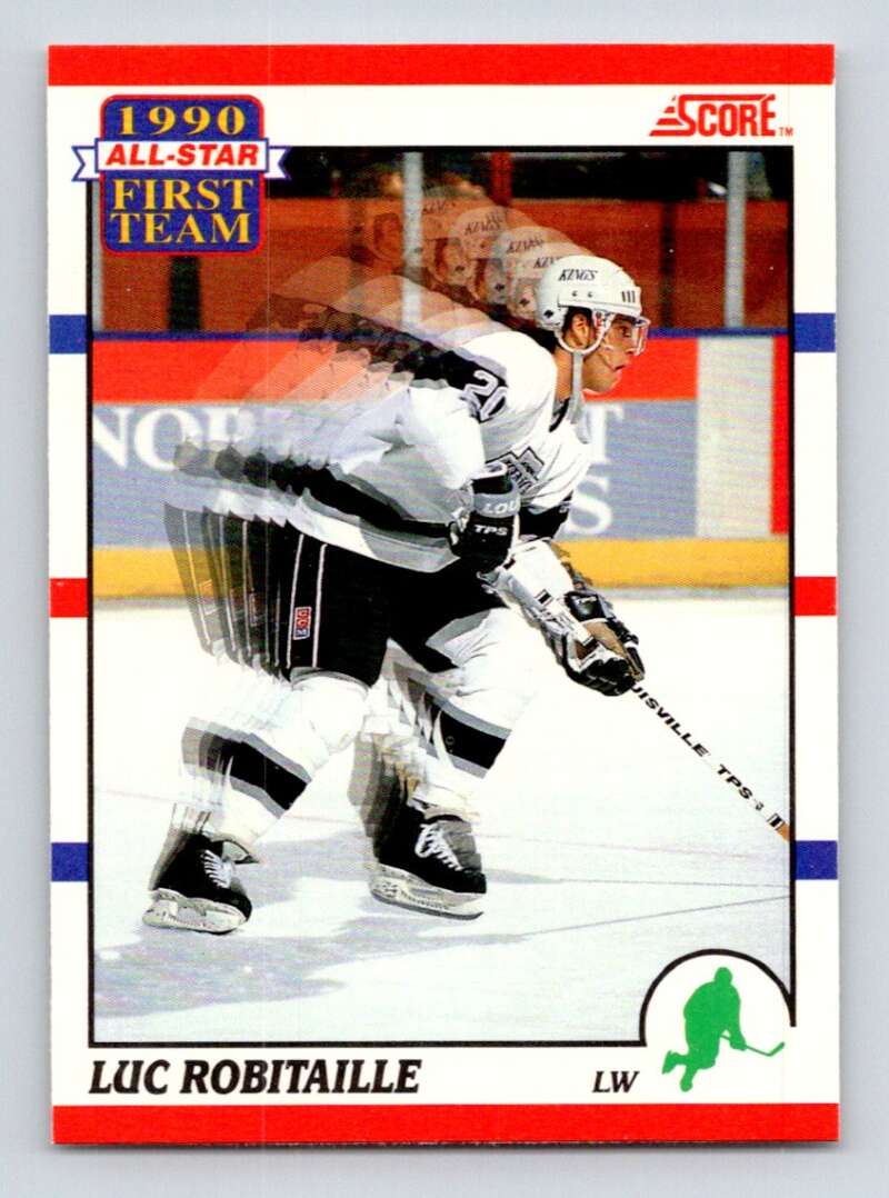 1990-91 Score Canadian Hockey #316 Luc Robitaille Los Angeles Kings Image 1