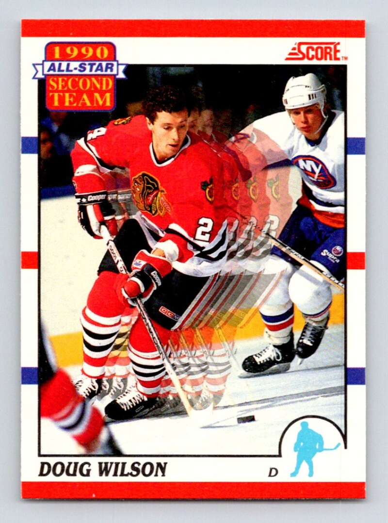 1990-91 Score Canadian Hockey #320 Doug Wilson Chicago Blackhawks Image 1