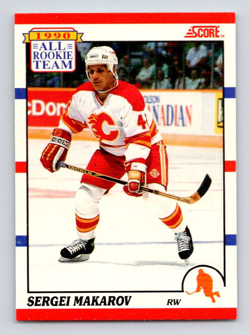 1990-91 Score Canadian Hockey #329 Sergei Makarov ART Image 1
