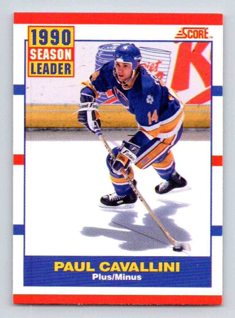 1990-91 Score Canadian Hockey #349 Paul Cavallini LL St. Louis Blues Image 1