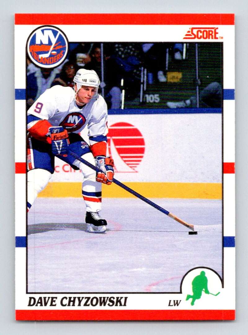 1990-91 Score Canadian Hockey #372 Dave Chyzowski New York Islanders Image 1