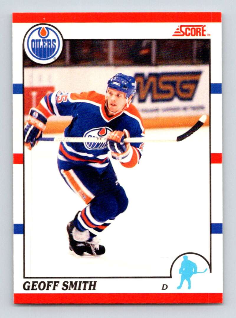 1990-91 Score Canadian Hockey #373 Geoff Smith Edmonton Oilers Image 1