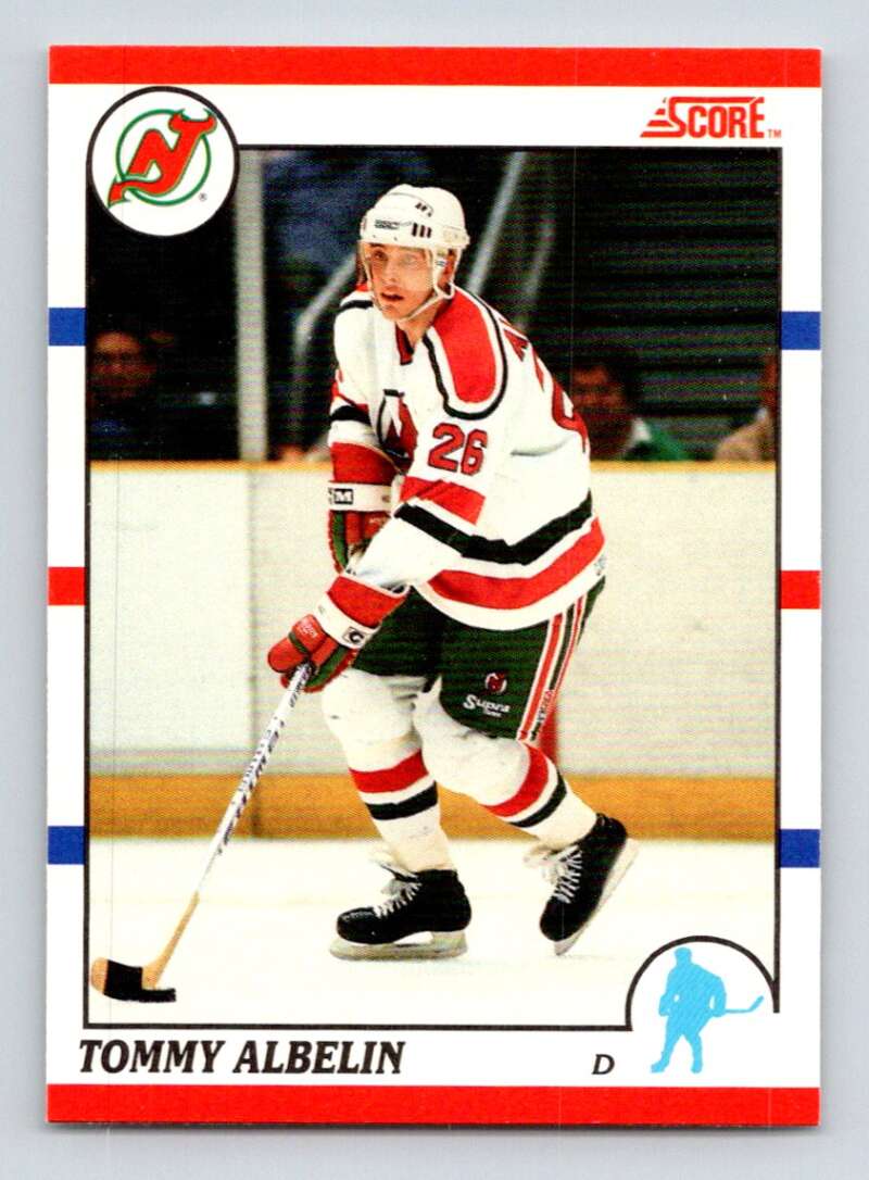 1990-91 Score Canadian Hockey #378 Tommy Albelin New Jersey Devils Image 1