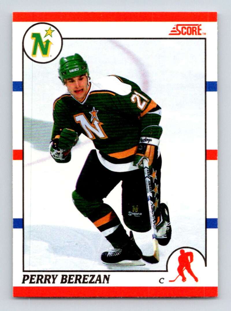 1990-91 Score Canadian Hockey #379 Perry Berezan Minnesota North Stars Image 1