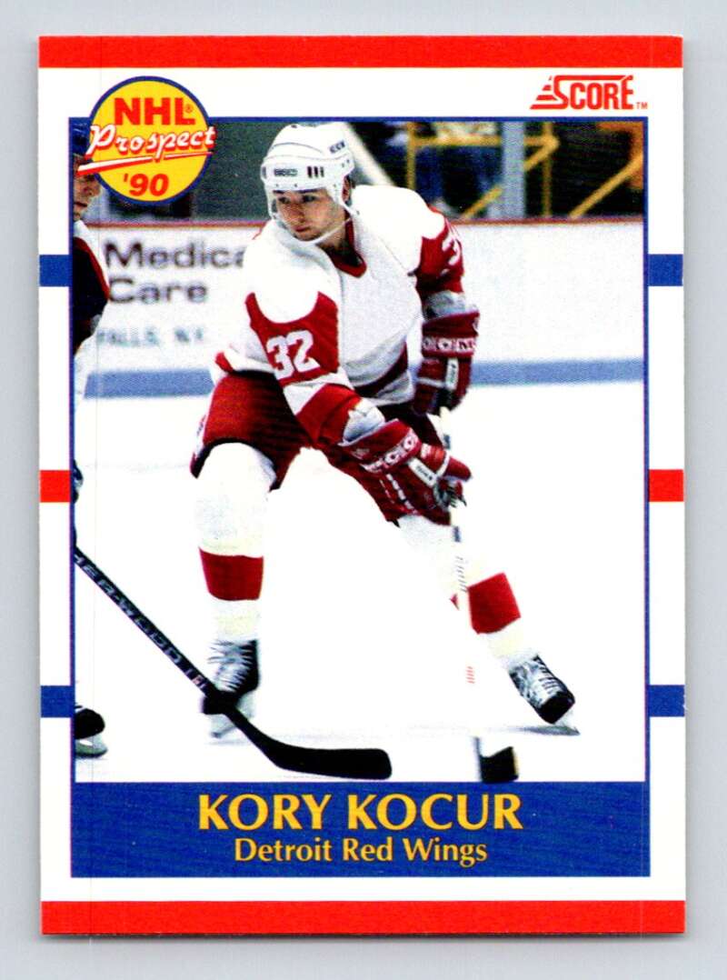 1990-91 Score Canadian Hockey #384 Kory Kocur Detroit Red Wings Image 1