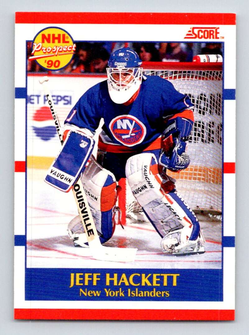 1990-91 Score Canadian Hockey #388 Jeff Hackett RC Rookie New York Islanders Image 1