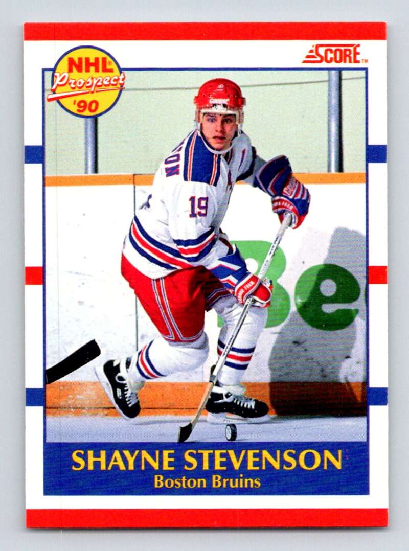 1990-91 Score Canadian Hockey #405 Shayne Stevenson RC Rookie Boston Bruins Image 1