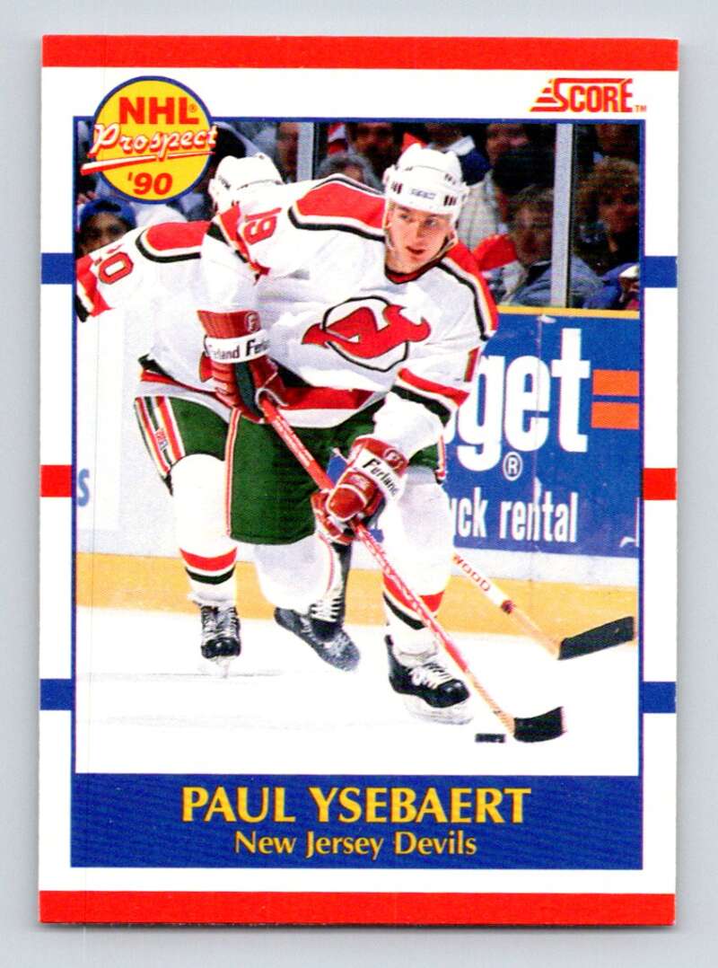 1990-91 Score Canadian Hockey #406 Paul Ysebaert RC Rookie New Jersey Devils Image 1
